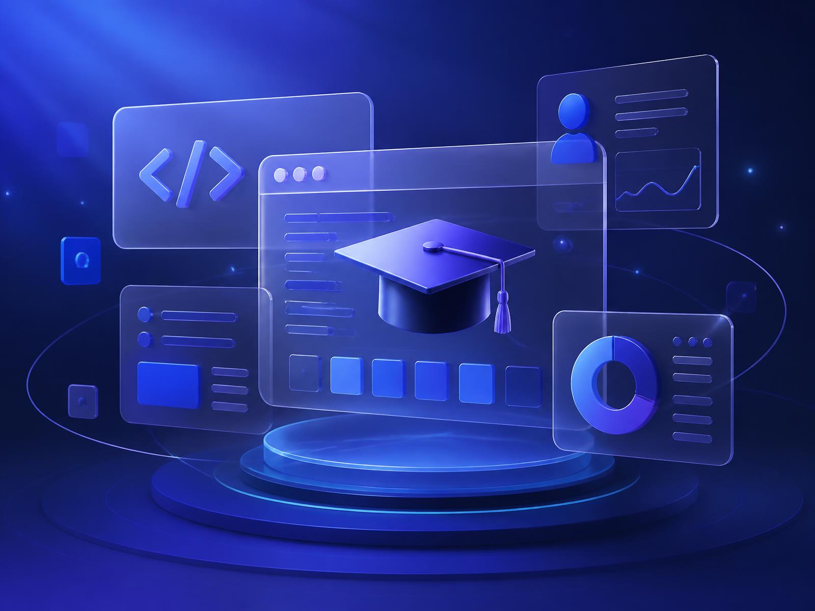 Ilustrasi platform teknologi pendidikan EduSmart
